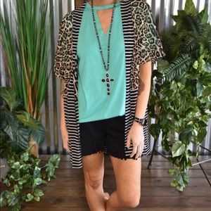 Leopard and stripes kimono 🖤